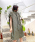 Power Shoulder Tie Dress